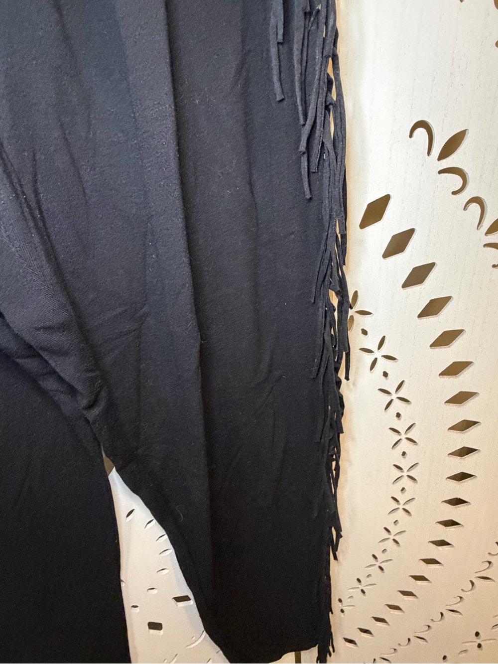Amuse Society Black Fringe Stretch Jogger Pants - Picture 4 of 11